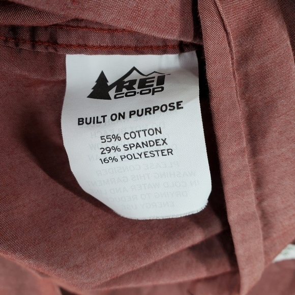REI Co-op Shirt Mens L Metallic Maroon Short Sleeves Button Down - Picture 6 of 11